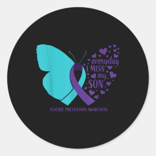Suicide Awareness Son Gifts Loving Memory Suicide Classic Round Sticker