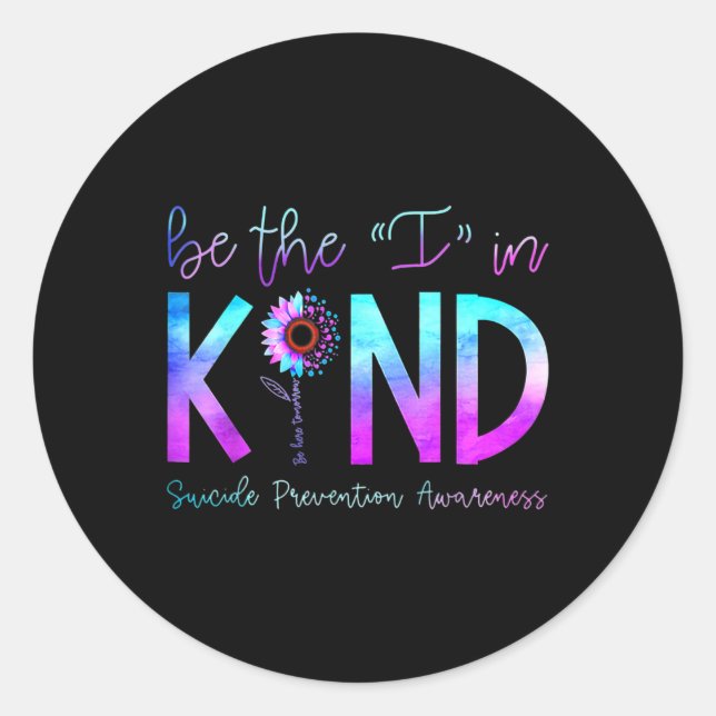Suicide Awareness Suicide Prevention Classic Round Sticker (Front)