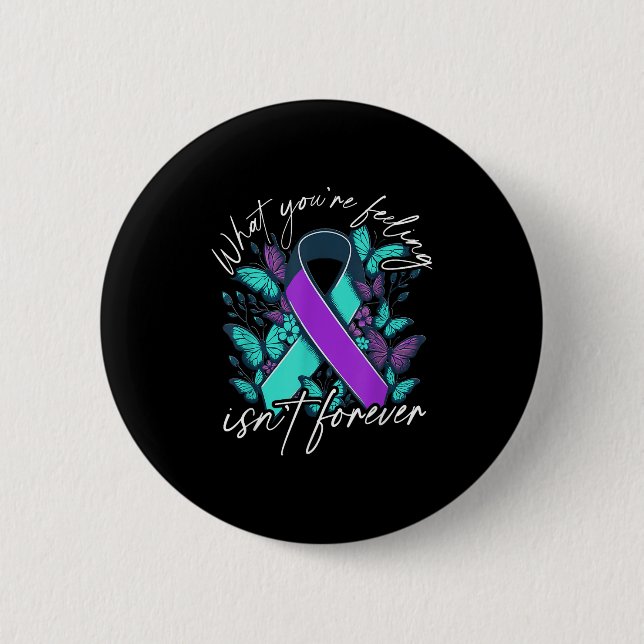 Suicide Awareness Suicide Prevention Suprt Survivo Button (Front)