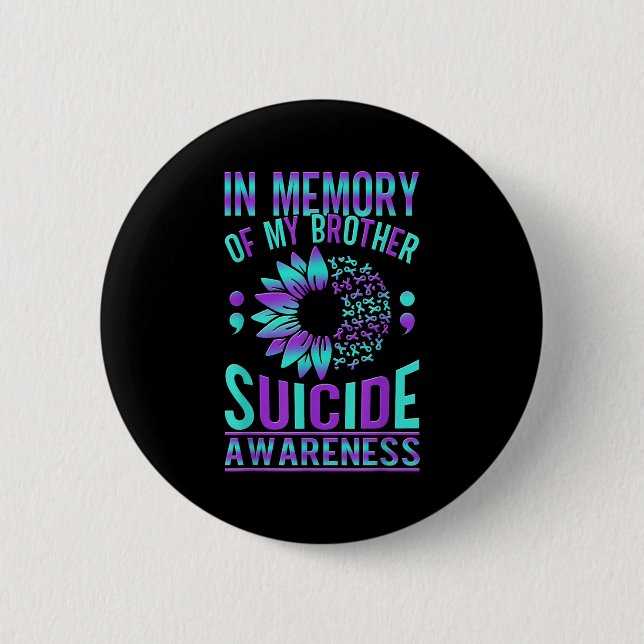 Suicide Awareness Suicide Prevention Suprt Survivo Button (Front)