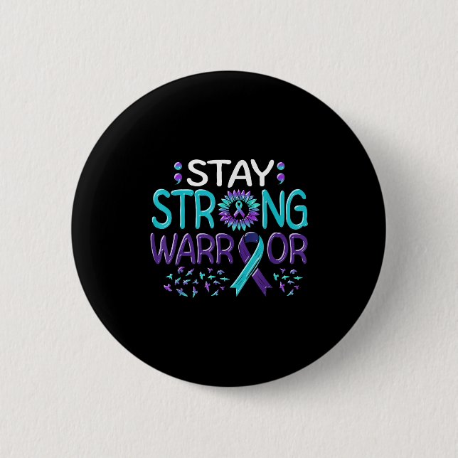 Suicide Awareness Suicide Prevention Suprt Survivo Button (Front)