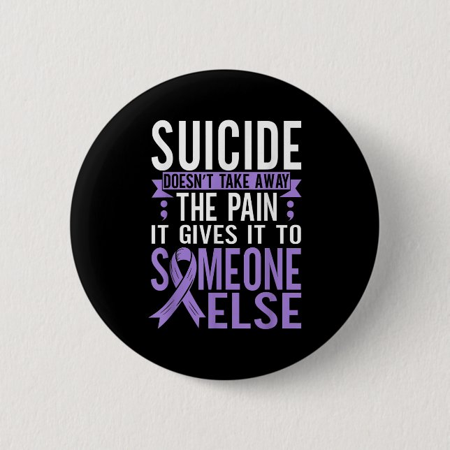 Suicide Awareness Suicide Prevention Suprt Survivo Button (Front)
