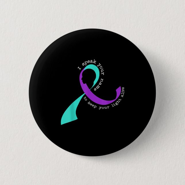 Suicide Awareness Suicide Prevention Suprt Survivo Button (Front)