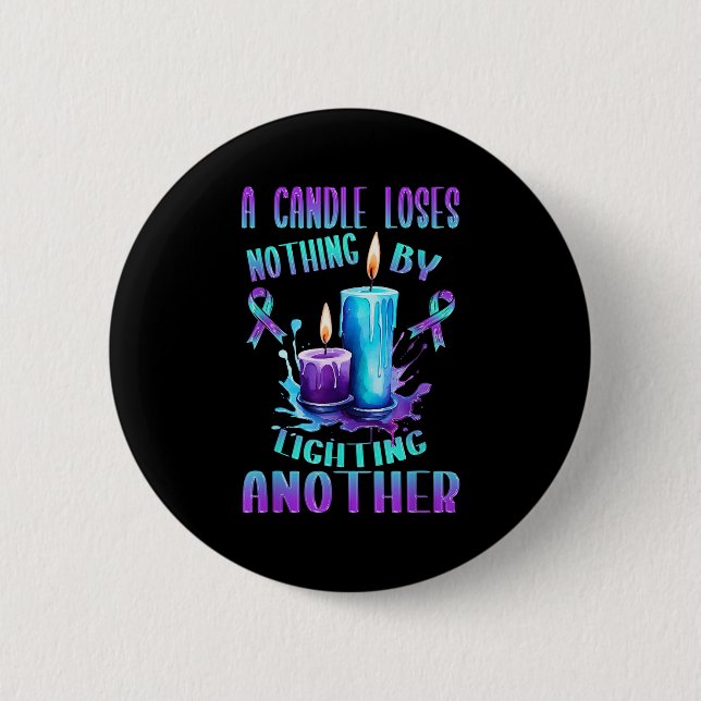 Suicide Awareness Suicide Prevention Suprt Survivo Button (Front)