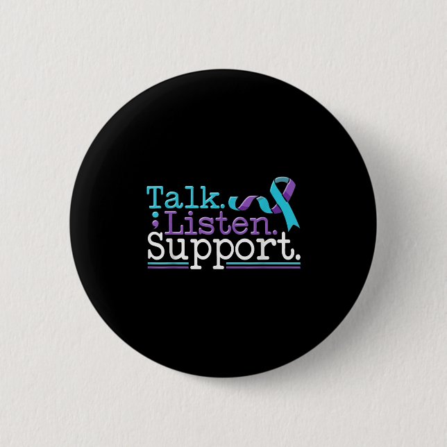 Suicide Awareness Suicide Prevention Suprt Survivo Button (Front)