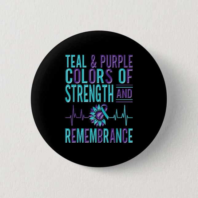 Suicide Awareness Suicide Prevention Suprt Survivo Button (Front)