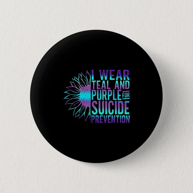 Suicide Awareness Suicide Prevention Suprt Survivo Button (Front)