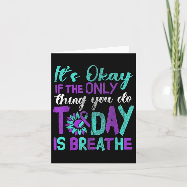 Suicide Awareness Suicide Prevention Suprt Survivo Card (Front)