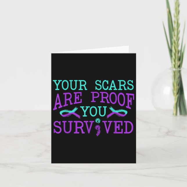 Suicide Awareness Suicide Prevention Suprt Survivo Card (Front)