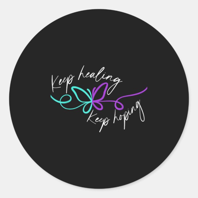 Suicide Awareness Suicide Prevention Suprt Survivo Classic Round Sticker (Front)