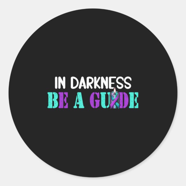 Suicide Awareness Suicide Prevention Suprt Survivo Classic Round Sticker (Front)