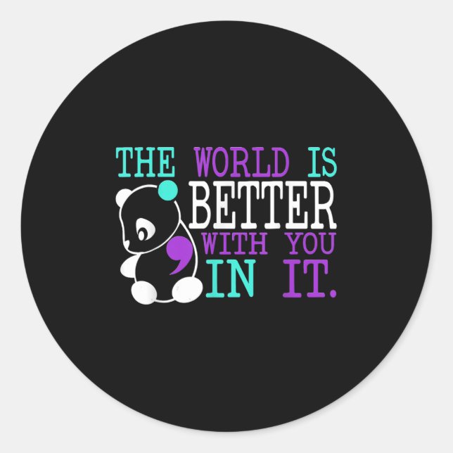 Suicide Awareness Suicide Prevention Suprt Survivo Classic Round Sticker (Front)