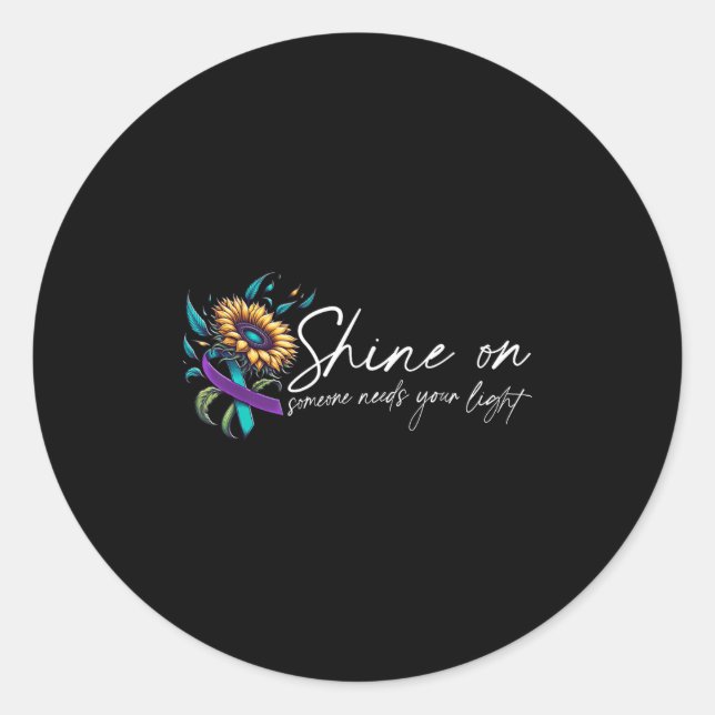 Suicide Awareness Suicide Prevention Suprt Survivo Classic Round Sticker (Front)