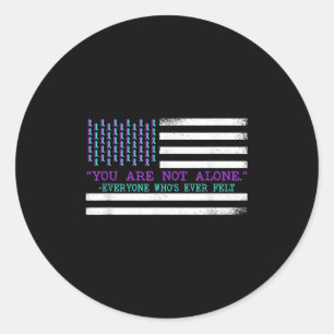 Suicide Awareness Suicide Prevention Suprt Survivo Classic Round Sticker
