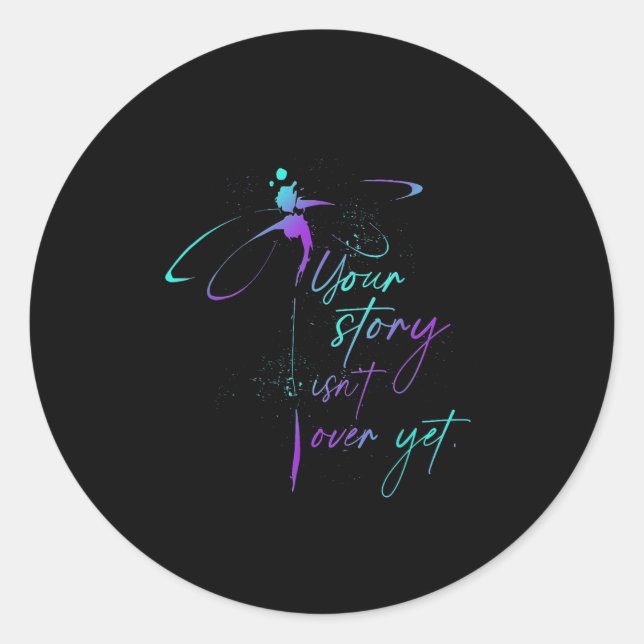 Suicide Awareness Suicide Prevention Suprt Survivo Classic Round Sticker (Front)