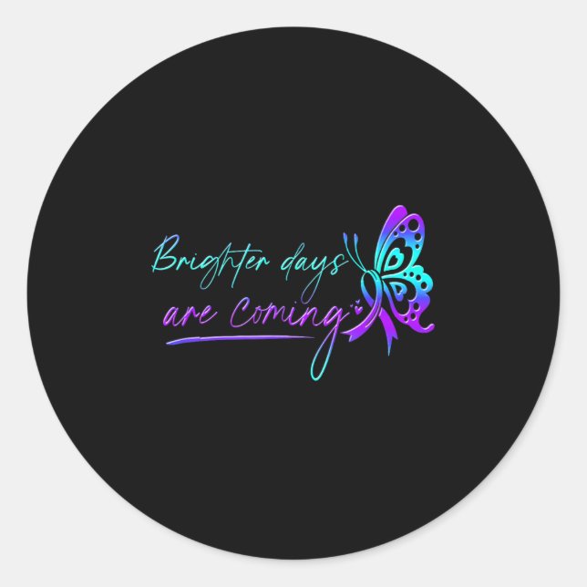 Suicide Awareness Suicide Prevention Suprt Survivo Classic Round Sticker (Front)