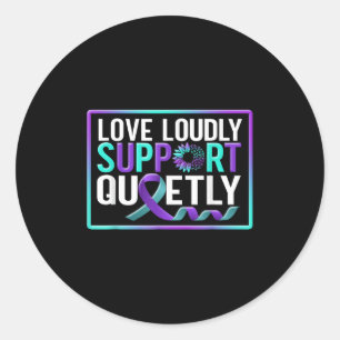 Suicide Awareness Suicide Prevention Suprt Survivo Classic Round Sticker