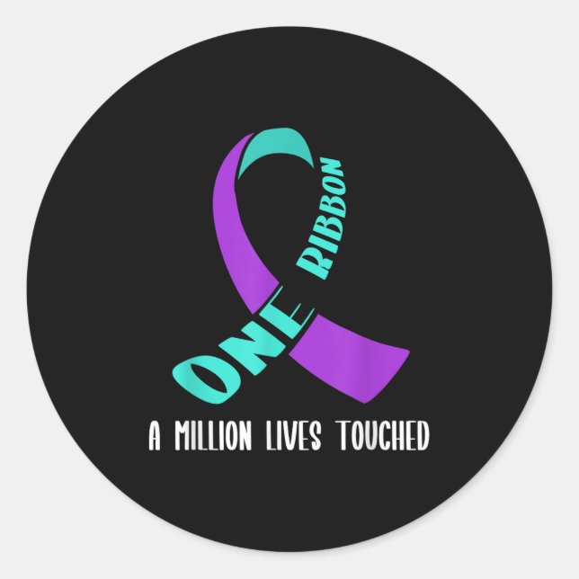 Suicide Awareness Suicide Prevention Suprt Survivo Classic Round Sticker (Front)