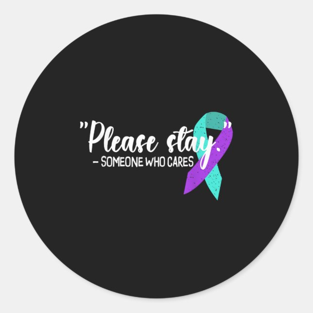 Suicide Awareness Suicide Prevention Suprt Survivo Classic Round Sticker (Front)