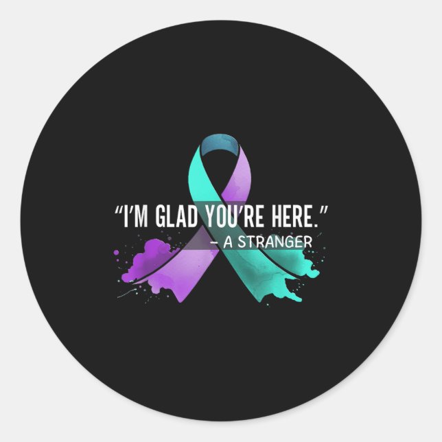 Suicide Awareness Suicide Prevention Suprt Survivo Classic Round Sticker (Front)