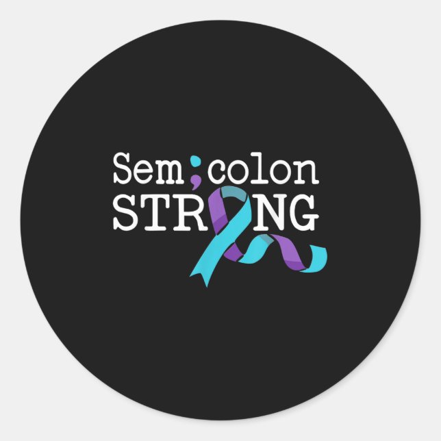 Suicide Awareness Suicide Prevention Suprt Survivo Classic Round Sticker (Front)