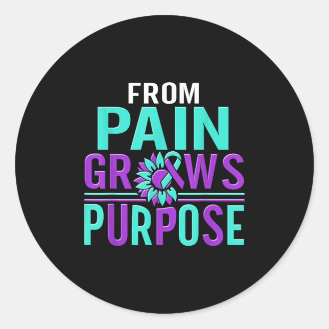 Suicide Awareness Suicide Prevention Suprt Survivo Classic Round Sticker (Front)