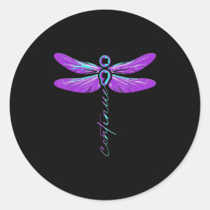 Suicide Awareness Suicide Prevention Suprt Survivo Classic Round Sticker