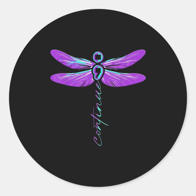 Suicide Awareness Suicide Prevention Suprt Survivo Classic Round Sticker (Front)