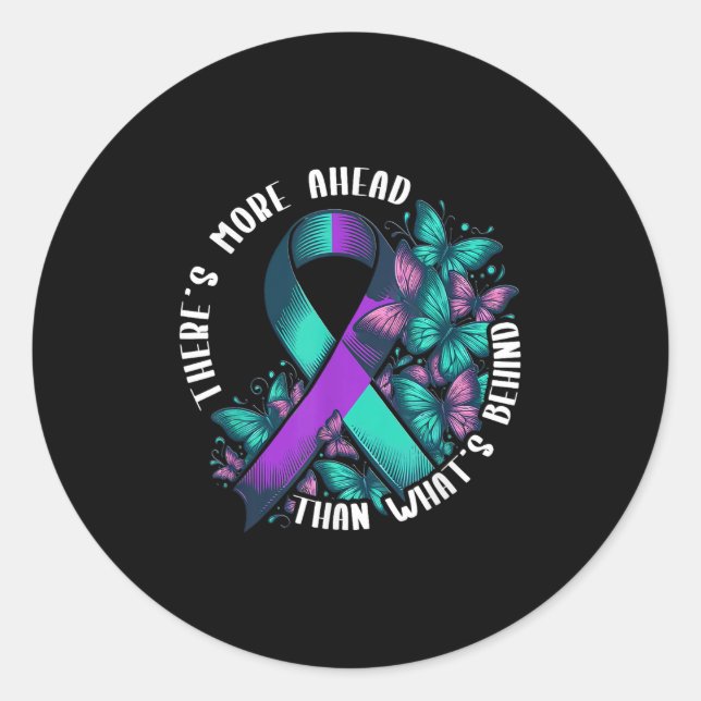 Suicide Awareness Suicide Prevention Suprt Survivo Classic Round Sticker (Front)