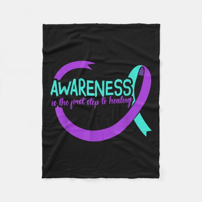 Suicide Awareness Suicide Prevention Suprt Survivo Fleece Blanket (Front)