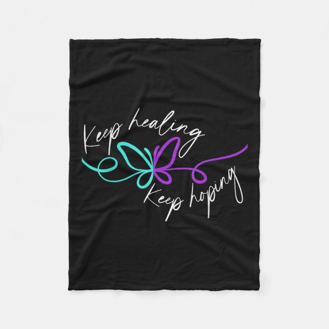 Suicide Awareness Suicide Prevention Suprt Survivo Fleece Blanket (Front)