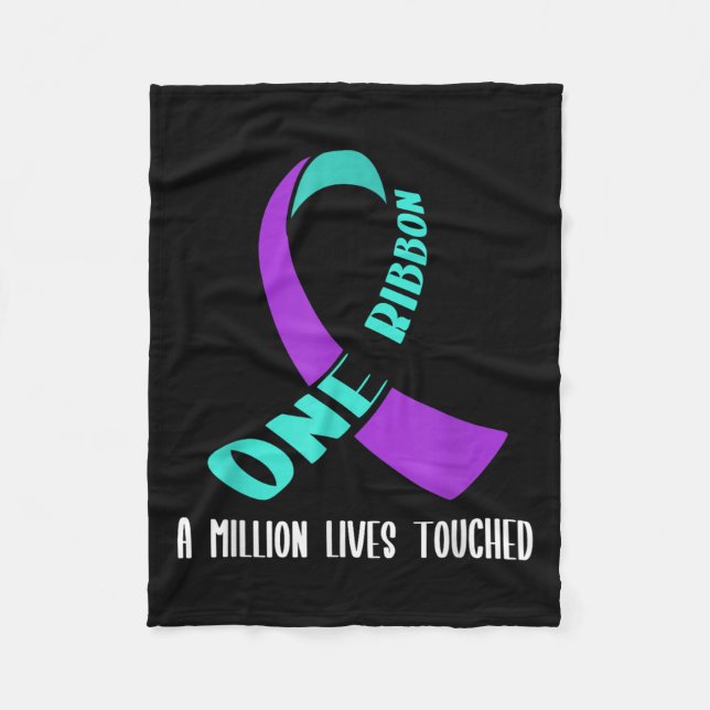 Suicide Awareness Suicide Prevention Suprt Survivo Fleece Blanket (Front)