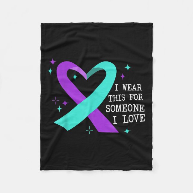 Suicide Awareness Suicide Prevention Suprt Survivo Fleece Blanket (Front)