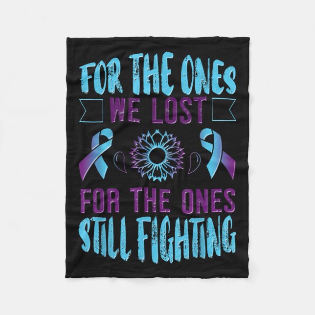 Suicide Awareness Suicide Prevention Suprt Survivo Fleece Blanket (Front)