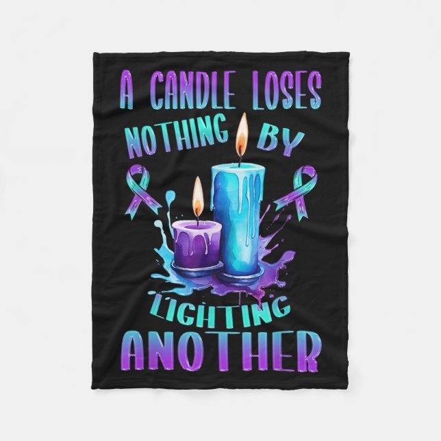 Suicide Awareness Suicide Prevention Suprt Survivo Fleece Blanket (Front)