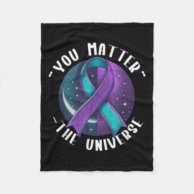 Suicide Awareness Suicide Prevention Suprt Survivo Fleece Blanket (Front)