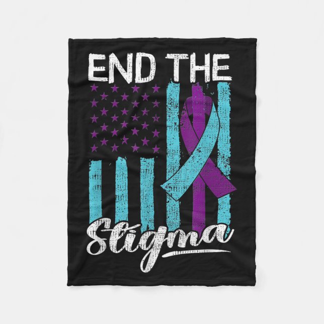 Suicide Awareness Suicide Prevention Suprt Survivo Fleece Blanket (Front)