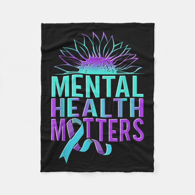 Suicide Awareness Suicide Prevention Suprt Survivo Fleece Blanket (Front)