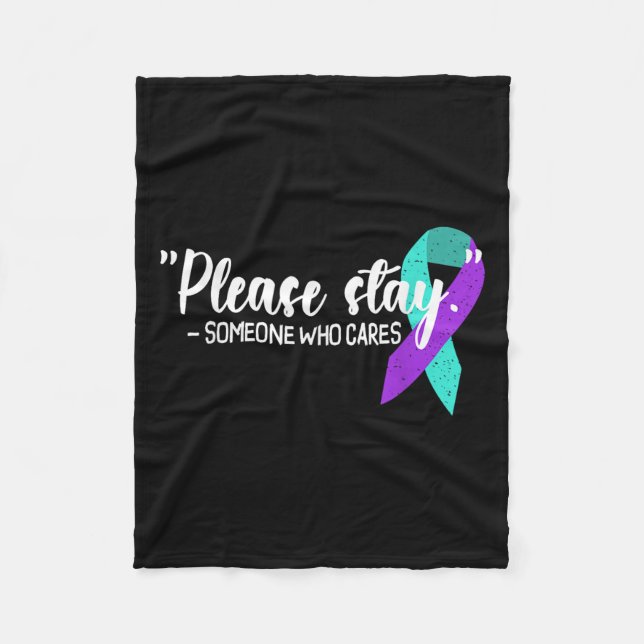 Suicide Awareness Suicide Prevention Suprt Survivo Fleece Blanket (Front)