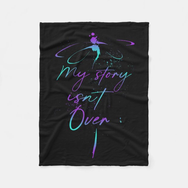Suicide Awareness Suicide Prevention Suprt Survivo Fleece Blanket (Front)