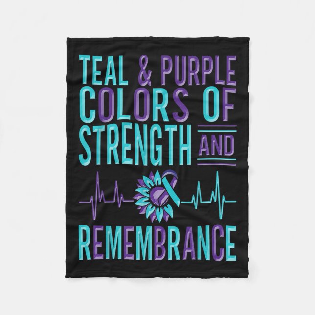 Suicide Awareness Suicide Prevention Suprt Survivo Fleece Blanket (Front)