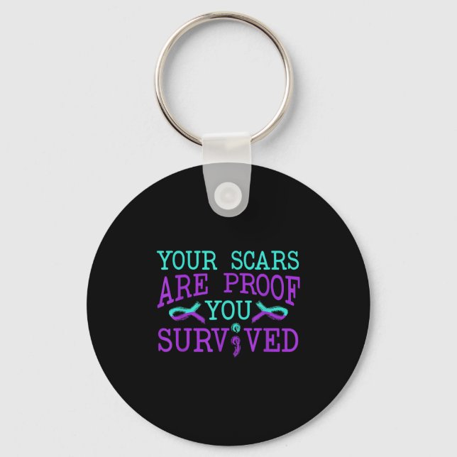 Suicide Awareness Suicide Prevention Suprt Survivo Keychain (Front)