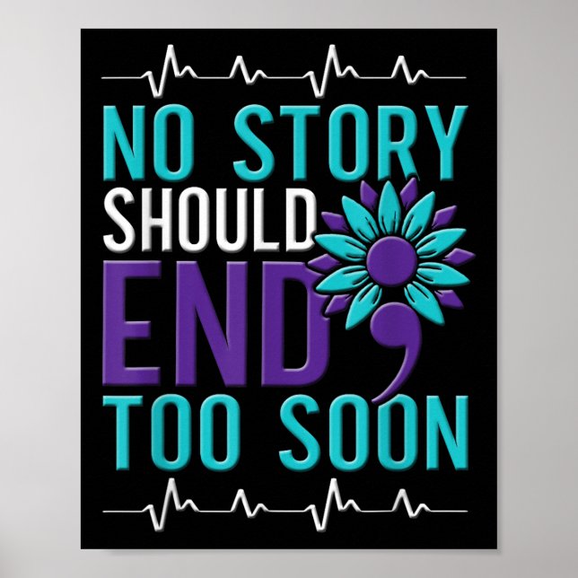 Suicide Awareness Suicide Prevention Suprt Survivo Poster (Front)