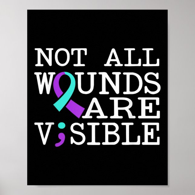 Suicide Awareness Suicide Prevention Suprt Survivo Poster (Front)