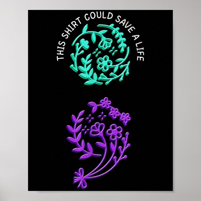 Suicide Awareness Suicide Prevention Suprt Survivo Poster (Front)