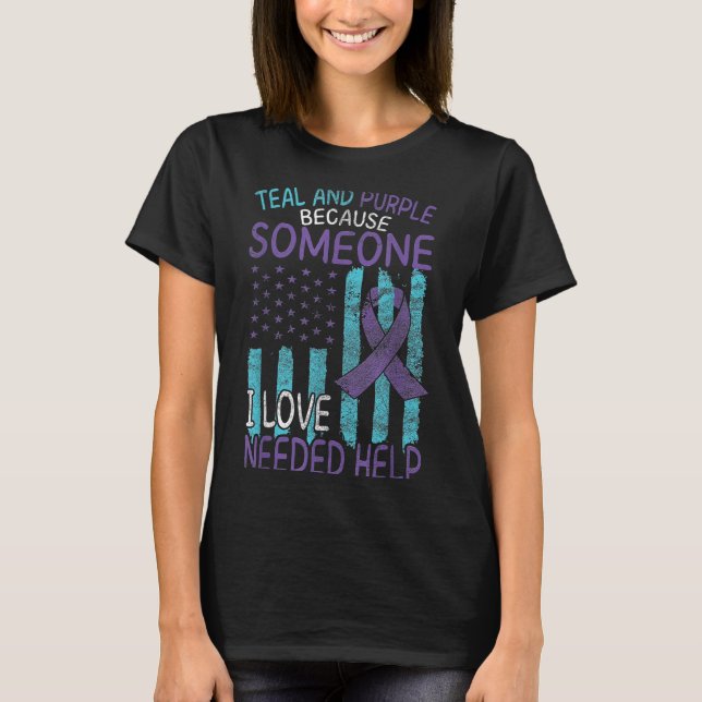 Suicide Awareness Suicide Prevention Suprt Survivo T-Shirt (Front)