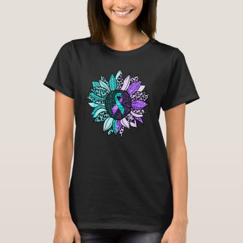 Suicide Awareness  Sunflower Suicide Prevention Ri T_Shirt