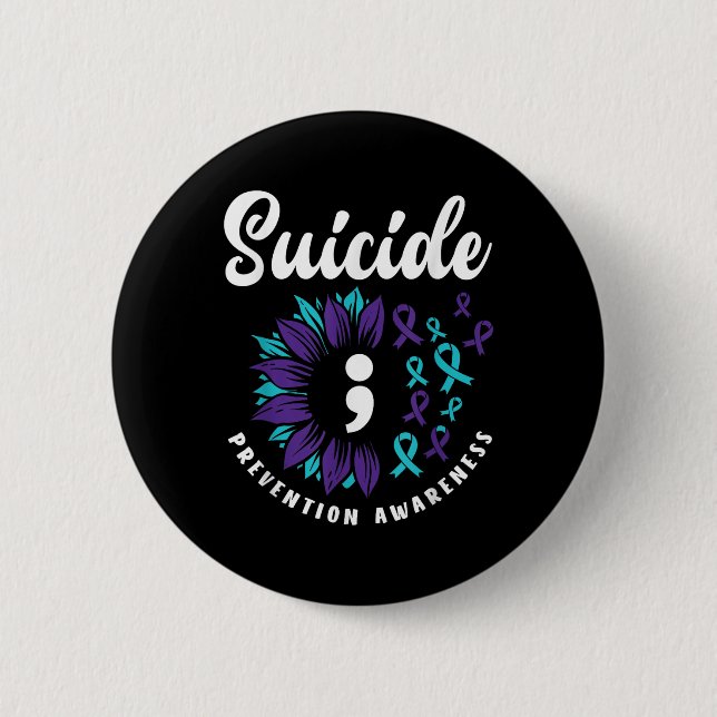 Suicide Awareness Support Suicide Prevention Button (Front)