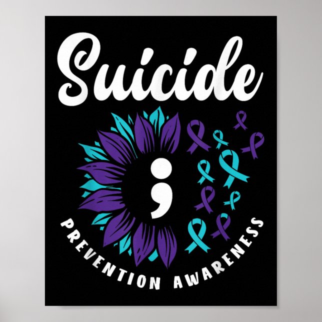 Suicide Awareness Support Suicide Prevention Poster (Front)