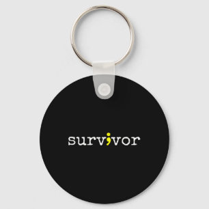 Suicide Awareness Support Symbol Recovery Survivor Keychain